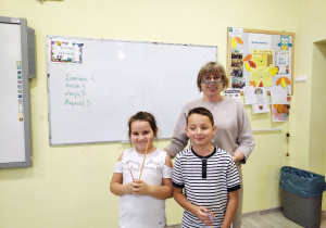 Łucja i Marcel z klasy 2b - nagrodzeni w konkursie